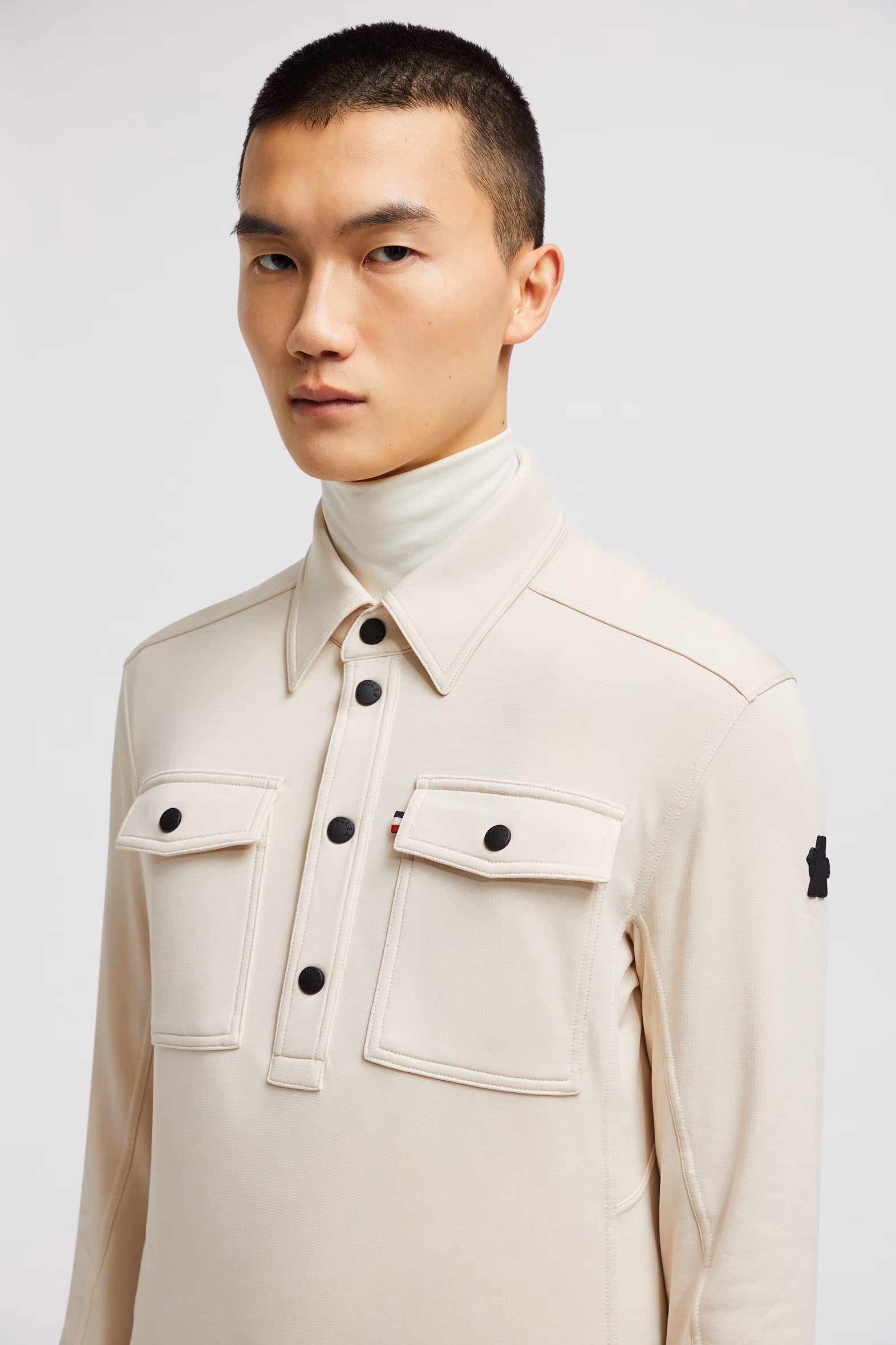 Polo de manga larga Polartec® Hombre Beige Claro Moncler 4
